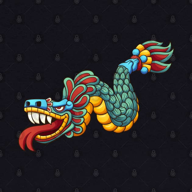 Cartoon Quetzalcoatl by memoangeles